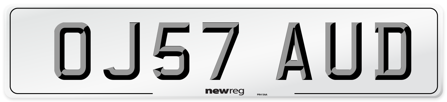 OJ57 AUD Number Plate from New Reg